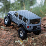 SCX24 1/24 Jeep Wrangler JLU 4X4 Rock Crawler Brushed RTR, Gray, Axial