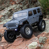 SCX24 1/24 Jeep Wrangler JLU 4X4 Rock Crawler Brushed RTR, Gray, Axial