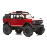 SCX24 1/24 2021 Ford Bronco 4WD Truck Brushed RTR, Red, Axial