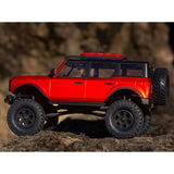 SCX24 1/24 2021 Ford Bronco 4WD Truck Brushed RTR, Red, Axial