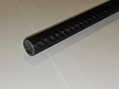 Carbon Fibre Tube, 3K Matt Twille Woven, 20mm x 14mm x 1m