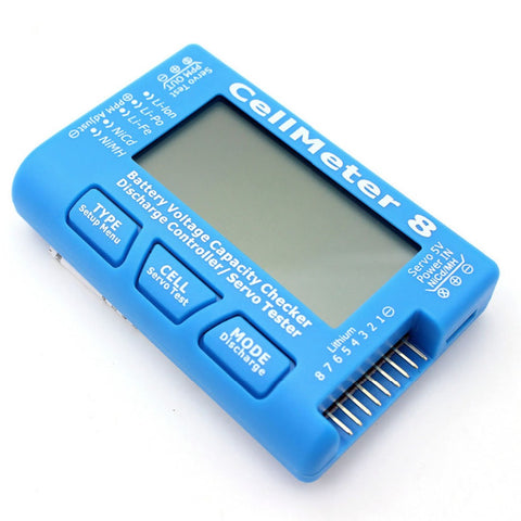 CellMeter 8 Battery & Servo Tester (LiPo, NiMh, LiFe, Li-ion)