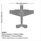 Eratix 3D FF (Flat Foamy) 860mm BNF Basic with AS3X and SAFE Select, E-flite