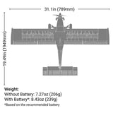 Micro DRACO 800mm BNF Basic with AS3X and SAFE Select, E-flite