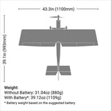 Ultra Stick 1.1m BNF Basic with AS3X and SAFE Select, E-flite