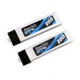 200mAh 1S 3.7V 45C LiPo Battery, Ultra Micro Twin Pack, Gens Ace