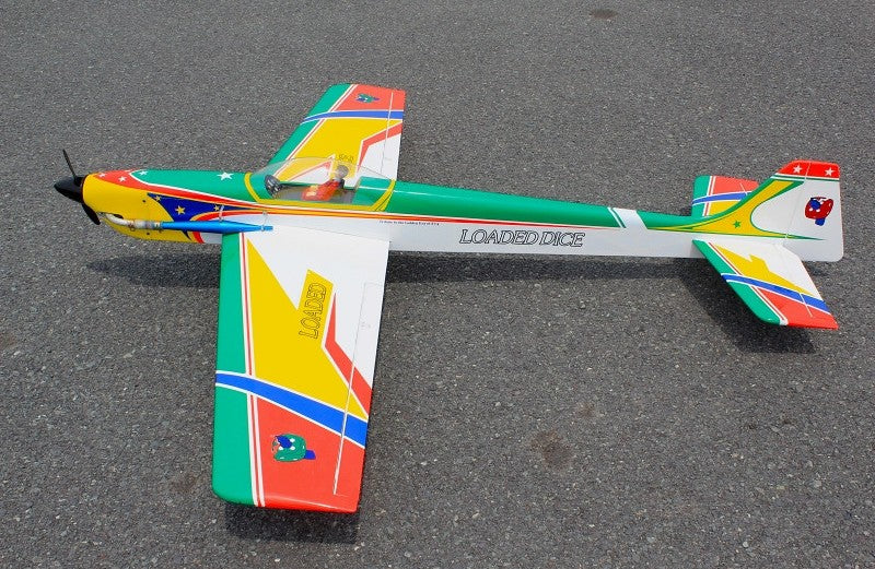 Loaded Dice 68.5" Classic Pattern Aerobatic, .65-.95, Green, Fixed Wire Gear, ARF Kit, Seagull Models