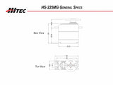 HS-225MG Metal Gear Mighty Mini Servo, Hitec