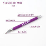 K18 Cushion Grip Hobby Knife, Purple