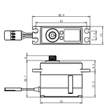 12kg @ 7.4V HV Metal Gear Mini Digital Servo, Savox SV-1260MG
