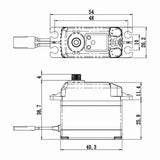 32kg @ 7.4V Brushless HV Steel Gear STD Digital Servo, Savox SB-2270SG