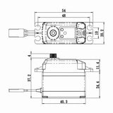 25kg @ 7.4V HV Brushless Steel Gear STD Digital Servo, Savox SC-1268SG