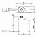 3.9kg @ 6V Digital Metal Gear Micro Servo, Savox SH-0255MG PLUS