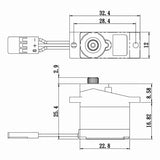 SH-0257MG Digital Metal Gear Micro Servo, 2.2kg @ 6V