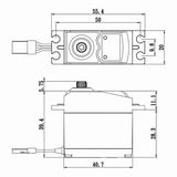 7.2kg @ 6V PLUS Digital Metal Gear STD Servo, Savox SC-0254MG