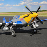 P-51D Mustang 1.5m Smart BNF Basic with AS3X and SAFE Select, E-flite