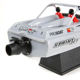 Sprintjet 9" Self-Righting Deep-V Jet Boat Brushed RTR, Grey/Silver