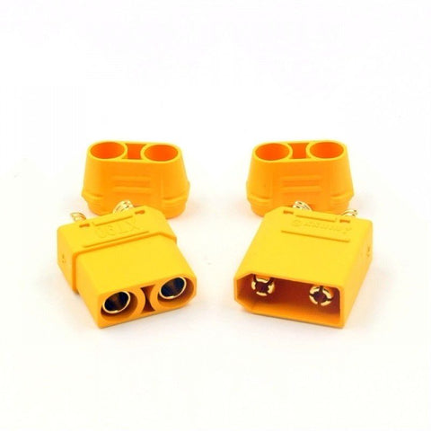 XT90 M&F Plugs With Covers, 1 Pair