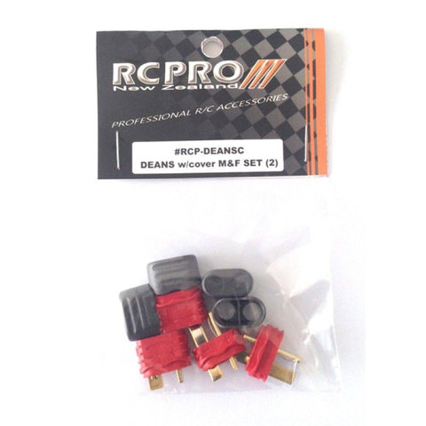 Deans Plug (T Connector) Set With Cover, 2 Pair