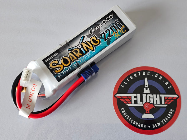 2200mAh 3S 11.1V 30C LiPo, EC3 Plug, Gens Ace