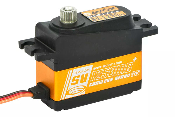 10kg @ 8.4V & 8kg @ 7.4V HV Metal Gear Mini Digital Servo, Savox SV-1250MG+