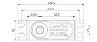10kg @ 8.4V & 8kg @ 7.4V HV Metal Gear Mini Digital Servo, Savox SV-1250MG+