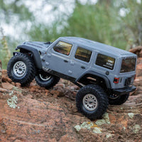 SCX24 1/24 Jeep Wrangler JLU 4X4 Rock Crawler Brushed RTR, Gray, Axial