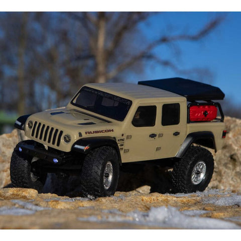 SCX24 1/24 Jeep JT Gladiator 4WD Rock Crawler Brushed RTR, Beige, Axial