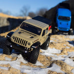 SCX24 1/24 Jeep JT Gladiator 4WD Rock Crawler Brushed RTR, Beige, Axial