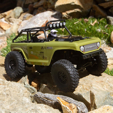 SCX24 1/24 Deadbolt 4WD Rock Crawler Brushed RTR, Green, Axial