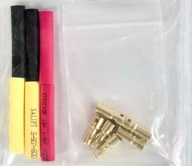 Bullet Plug Set, Gold 3.5mm, M&F, 3 Pair, RC Pro