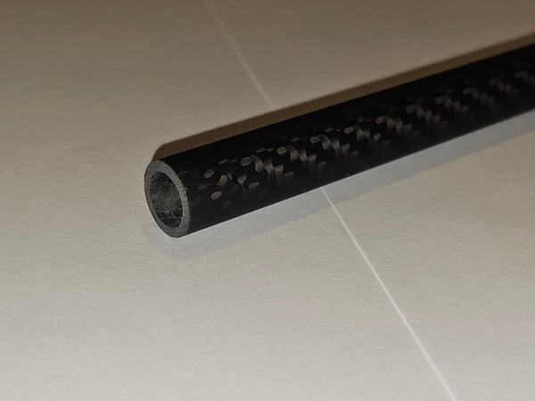 14mm x 10mm x 1m Carbon Fibre Tube, 3K Matt Twille Woven