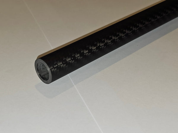 20mm x 14mm x 1m Carbon Fibre Tube, 3K Matt Twille Woven
