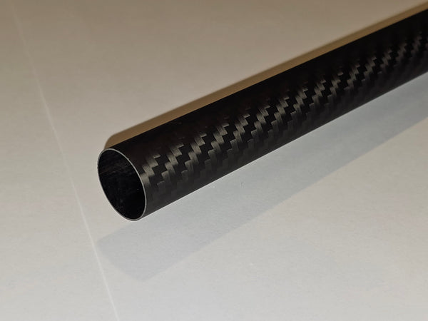 20mm x 19mm x 1m Carbon Fibre Tube, 3K Matt Twille Woven