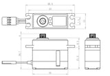 20kg @ 7.4V HV Metal Gear Mini Digital Servo, Savox SV-1261MG