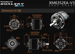 X-Motor XM6352EA-20 V3 Brushless Outrunner Motor Set, 8 Cell, 280Kv, Dual Sky
