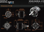 X-Motor XM6360EA-19 V3 Brushless Outrunner Motor Set, 10 Cell, 220Kv, Dual Sky