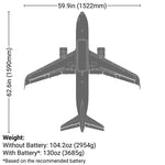 Airbus A320neo Twin 64mm EDF BNF Basic with AS3X+ and SAFE Select, Base White