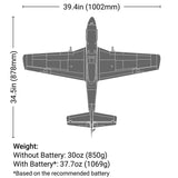 P-51D Mustang 1.0m BNF Basic with AS3X+ and SAFE Select, E-flite