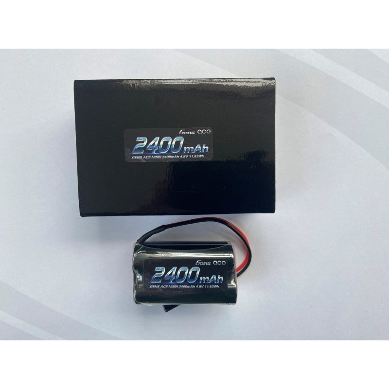 4.8V 2400mAh AA NiMh RX Square Pack, SPK/JR Plug, GensAce