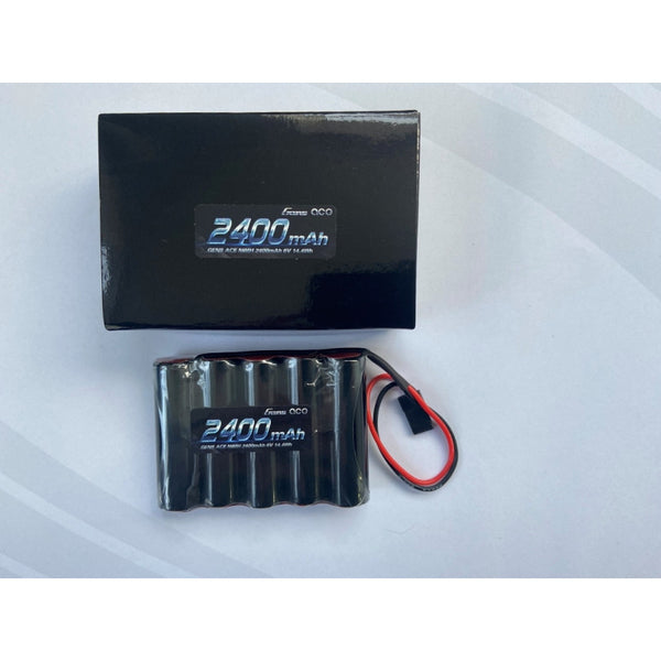 6V 2400mAh AA NiMh RX Flat Pack, SPK/JR Plug, GensAce