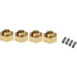 Brass Stock Wheels Hub, 7mm Hex: SCX24, HOT Racing