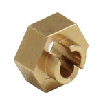 Brass Stock Wheels Hub, 7mm Hex: SCX24, HOT Racing