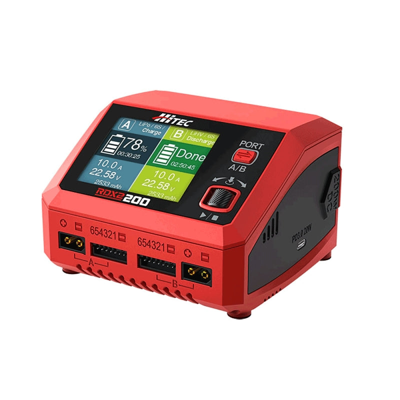 RDX2 200 Dual 50W AC/DC Multi-Chemistry Smart Charger, Hitec