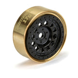 Rock Shooter Brass F/R 1.0" 7mm 1/24 Crawler Wheels (2) Black: SCX24, Pro-Line Racing