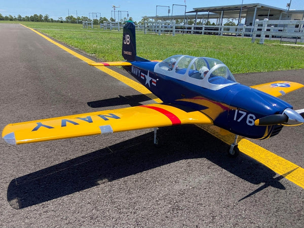 Turbo Mentor 26cc 1.9m ARF Kit, "NAVY", Includes Retracts