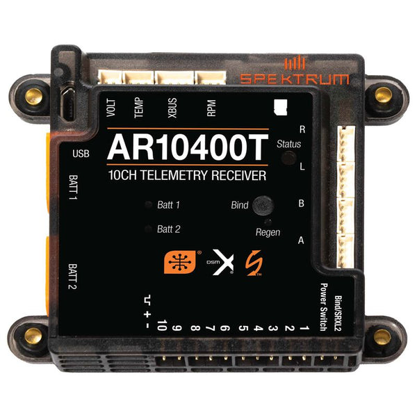 AR10400T 10-Channel PowerSafe Telemetry Receiver, Spektrum