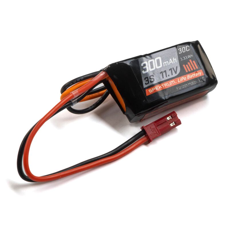 300mAh 3S 11.1V 30C LiPo Battery, JST & Balance, Spektrum
