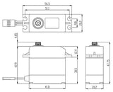 25kg @ 7.4V STD Size Waterproof Servo, Savox SW-0231MG PLUS