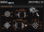 X-Motor XM3548EA-10 V3 Brushless Outrunner Motor Set, 4-5 Cell, 740Kv, Dual Sky